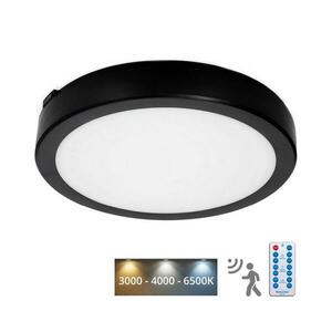 LED Fürdőszobai mennyezeti lámpa érzékelővel NAIROS LED/24W/230V IP65 fekete + távirányító KFN2X24WCZ kép