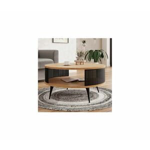 MIRJAN 24 Kávésasztal ROENNI 44x75 cm fekete/arany tölgy kép