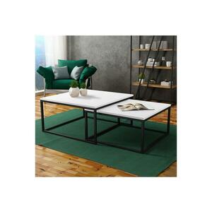 MIRJAN 24 KÉSZLET 2x Kávésasztal DUAL fehér/fekete kép