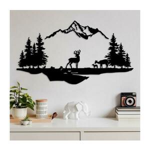 Fali dekoráció 2 db 70x38 cm szarvas fém/fekete 891TNL3167 kép