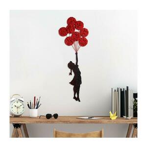 Fali dekoráció 100x34 cm lány fém/moha 891TNL3271 kép