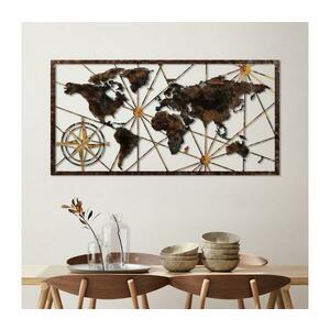 Fali dekoráció 120x60 cm világtérkép fém 891TNL2424 kép