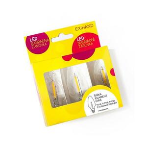 KÉSZLET 3x LED Tartalék izzó CONE E10/20V/0, 1A átlátszó 188200.FIL.B kép