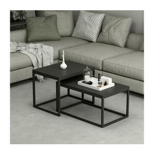 KÉSZLET 2x Kávésasztal LEKA fekete 506MNR1232 kép