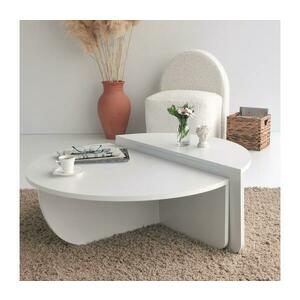 KÉSZLET 2x Kávésasztal PODIUM fehér 552NOS2233 kép