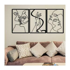 KÉSZLET 3x Fali dekoráció 109x50 cm szerelem fém 279ENZ1877 kép