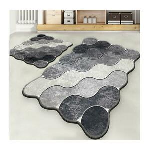 KÉSZLET 2x Fürdőszoba szőnyeg CIRCLE 60/100 cm szürke 359CHL2567 kép