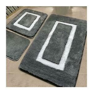 KÉSZLET 3x Fürdőszoba szőnyeg 60/60/100 cm antracit 359CHL5385 kép