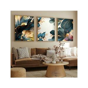 KÉSZLET 3x Kép képkeretben 50x70 cm növények 693BSE1550 kép