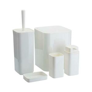 HowHomely Fürdőszobai készlet SIERRA 5 db fehér HH kép