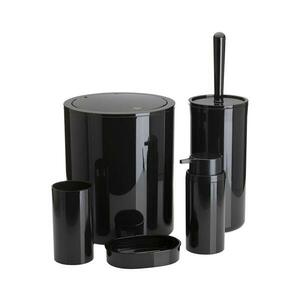 HowHomely Fürdőszobai készlet CARMEN 5 db fekete HH kép