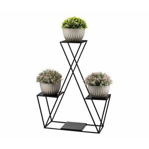 HowHomely Virágállvány 95x78 cm fekete 10 kép