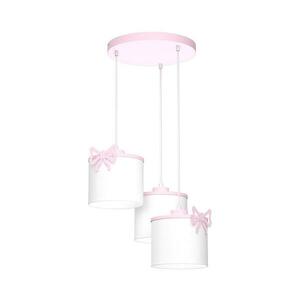 Gyerek csillár zsinóron SWEET 3xE27/15W/230V fehér/rózsaszín/pillangó 9436 kép