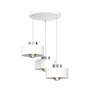 Csillár zsinóron MARTI 3xE27/15W/230V fehér/króm 9845 kép