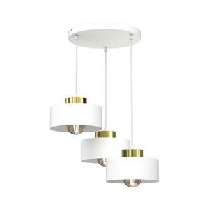Csillár zsinóron MARTI 3xE27/15W/230V fehér/arany 9850 kép