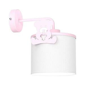 Gyermek fali lámpa SWEET 1xE27/15W/230V fehér/rózsaszín/medvebocs 9420 kép
