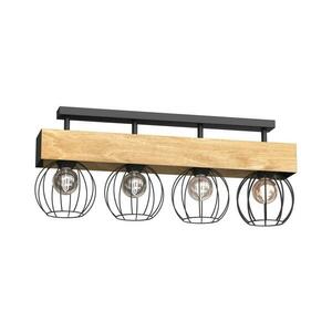 Felületre szerelhető csillár MENTON 4xE27/15W/230V fekete/barna/tölgy 1639 kép