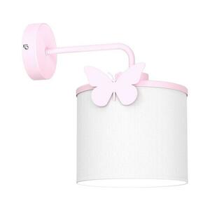 Gyermek fali lámpa SWEET 1xE27/15W/230V fehér/rózsaszín/pillangó 9407 kép