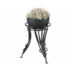 HowHomely Virágállvány 47x43 cm fekete 10 kép