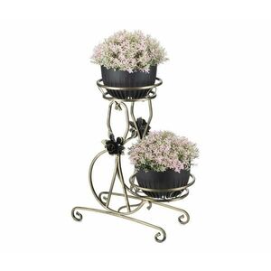 HowHomely Virágállvány 64x54 cm arany 10 kép