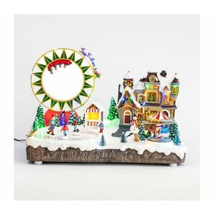 Eurolamp LED RGB Animált karácsonyi dekoráció zenével 30xLED/1, 5W/230V havas falu 600 kép