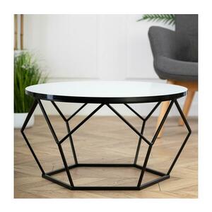 HowHomely Kávésasztal DIAMOND 40x70 cm fehér/fekete 10 kép