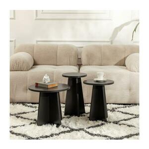 3 db LUME dohányzóasztal szett, átm. 28/33/43 cm, fekete 241NRD1211 kép