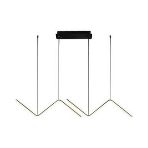 LED Csillár zsinóron VERTE 2xLED/11W/230V fekete ML1179 kép