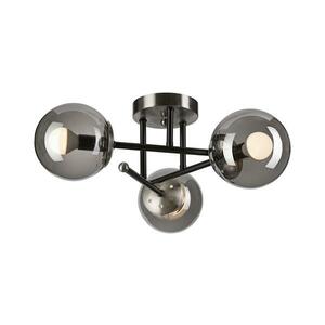 Felületre szerelhető csillár MALENA 3xE14/5W/230V fekete/füstös LM kép