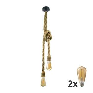 LED Csillár zsinóron ROPE 2xE27/10W/230V SA0629+2xBG0227 kép
