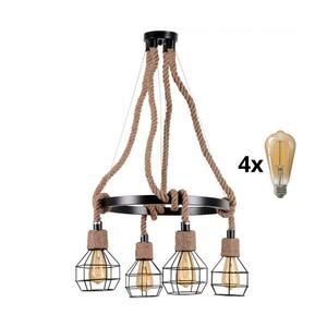 LED Csillár zsinóron ROPE ALEGRA 4xE27/10W/230V SA1202+4xBG0227 kép