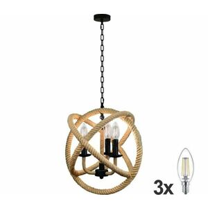 LED Csillár láncon ROPE GLOBO 3xE14/4, 3W/230V SA0632+P4094 kép