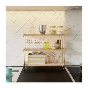 Polcrendező 45x40 cm arany/barna 498HFT1108 kép