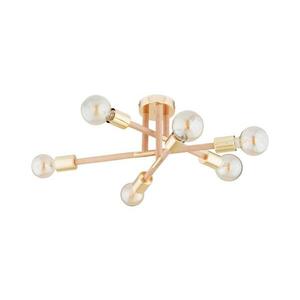 Felületre szerelhető csillár OTELLO 6xE27/15W/230V arany/bézs 63277 kép