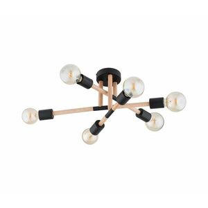 Felületre szerelhető csillár OTELLO 6xE27/15W/230V fekete/bézs 63275 kép