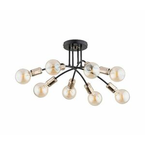 Felületre szerelhető csillár LANTI 8xE27/15W/230V arany/fekete 63098 kép