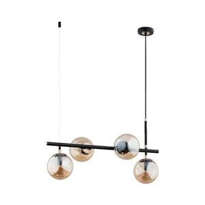 Csillár zsinóron FIORE 4xE14/10W/230V fekete 63039 kép