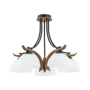 Felületre szerelhető csillár BAFIA 5xE27/15W/230V barna 26125 kép