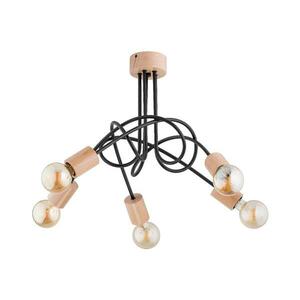 Felületre szerelhető csillár TANGO 5xE27/15W/230V barna/fekete 27435 kép