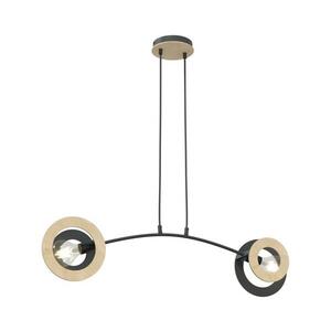 EMIBIG Csillár zsinóron SKIVA 2xE27/15W/230V fekete/bézs 1409/2 kép