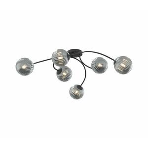 EMIBIG Felületre szerelhető csillár VIBRA 6xE14/10W/230V fekete/szürke 1399/6 kép