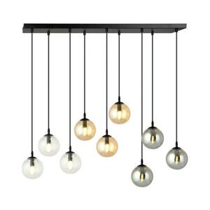 EMIBIG Csillár zsinóron COSMO 9xE14/10W/230V fekete/szürke/bézs/átlátszó 714/9M1 kép