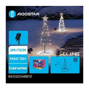 B.V. LED napelemes karácsonyi dekoráció 0, 26W/3, 7V 75cm IP65 hideg fehér B10201Q7Y kép