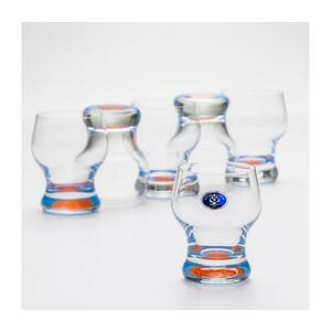 Készlet 6x üveg Katka 130 ml kék piros kép