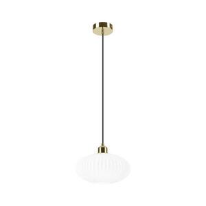 Csillár zsinóron HARMA 1xE27/15W/230V átm. 25 cm fehér/arany LM kép