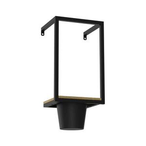 Fali virágcserép 38x18 cm fekete 8091 kép