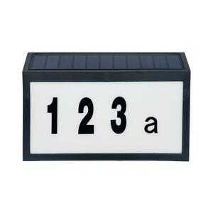 LED napelemes házszám NUMERO LED/3, 7V 6000K 1200 mAh IP44 fekete 329493 kép