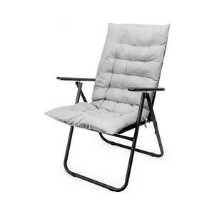 Összecsukható kempingszék matraccal fekete/szürke PCC1047 + PCM1047 kép