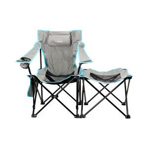 Összecsukható kempingasztal + szék szürke/kék PCS3157 kép