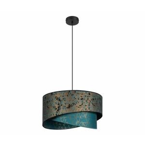 Csillár zsinóron REZO 1xE27/60W/230V türkiz/arany 0049 kép